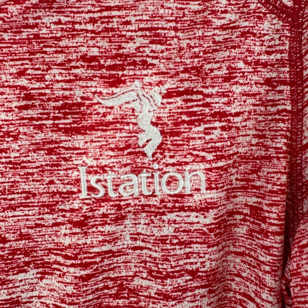 BADGER SPORT WOMEN'S 1/4 ZIP LIGHTWEIGHT PULLOVER IN HEATHERED RED COLOR SIZE L - Picture 3 of 12